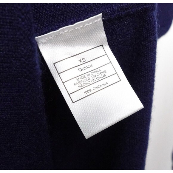 QUINCE XS Navy Blue Mongolian Cashmere Turtleneck Sweater Dress NWT New $100 - Picture 8 of 10